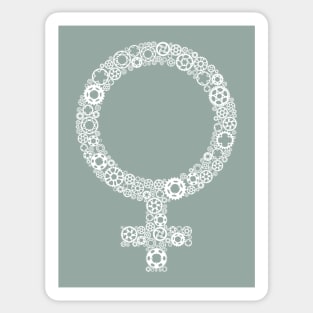 Bicycle Chainring Woman Sticker